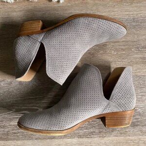 Lucky Brand Grey Suede Ankle Booties